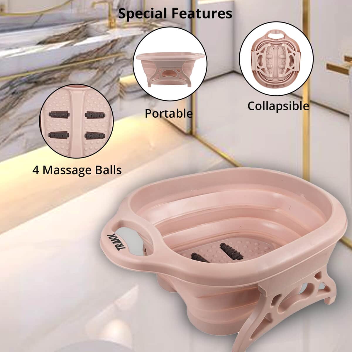 Trakk Collapsible Foot Spa Massager image number 2