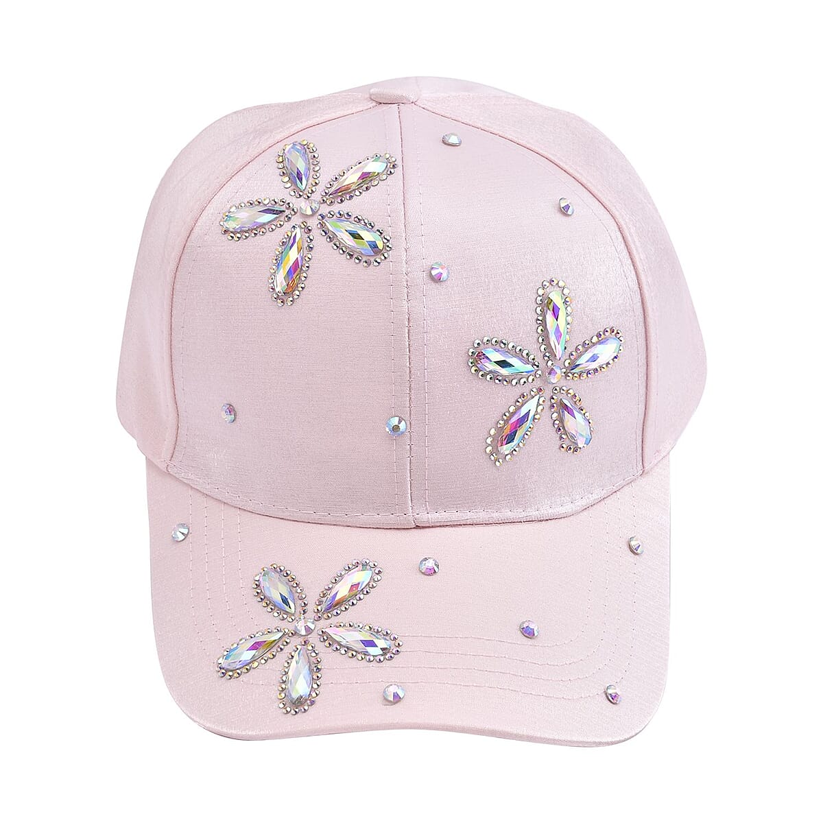 Resin Crystal Flower Cap - Pink image number 0