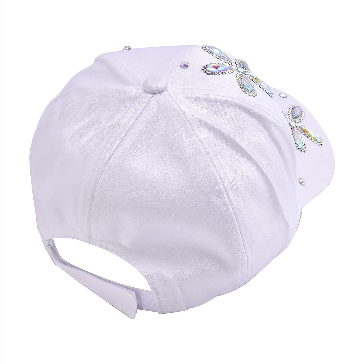 Resin Crystal Flower Cap - White image number 2