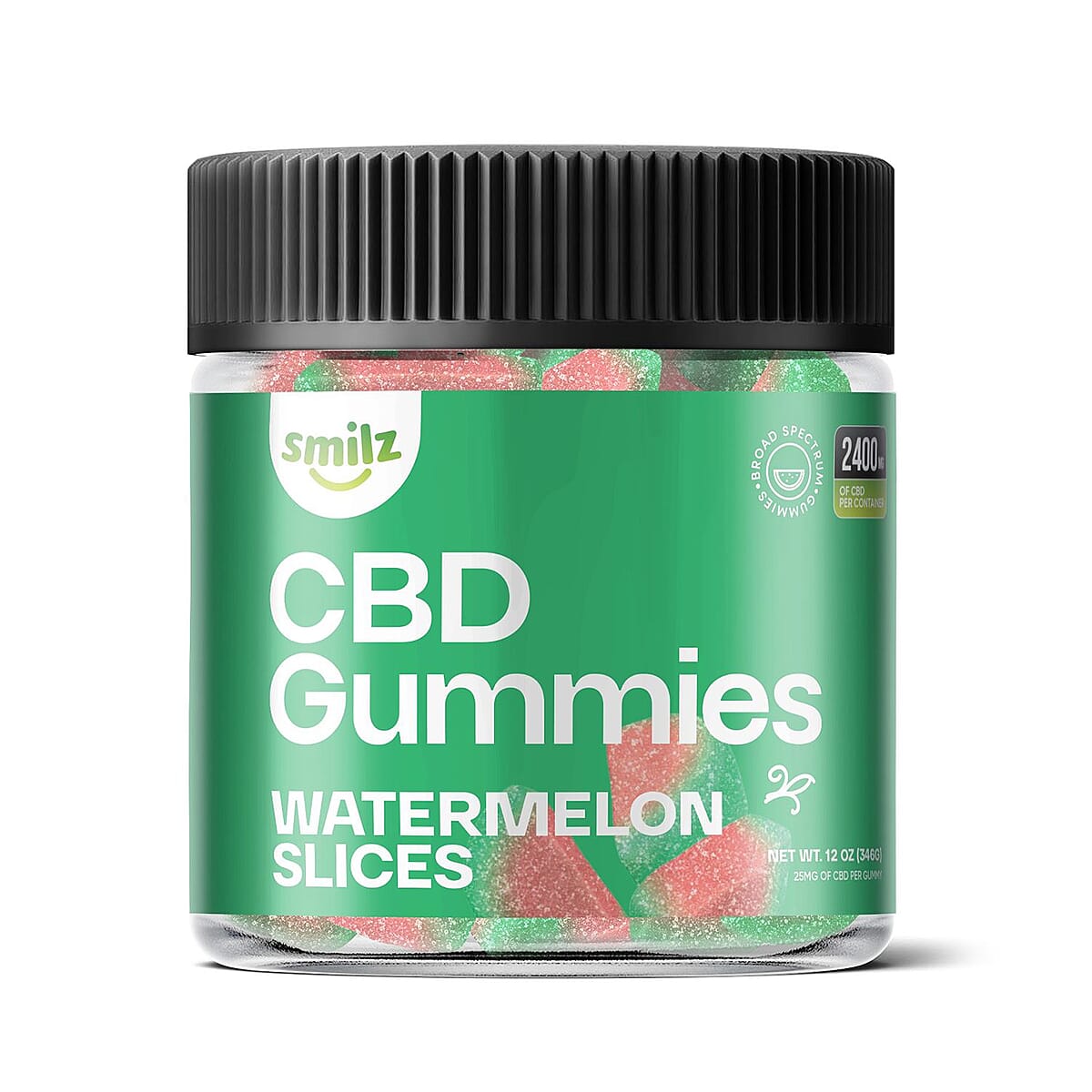 Smilz Broad Spectrum Watermelon Gummy Slices - 2,400mg image number 1