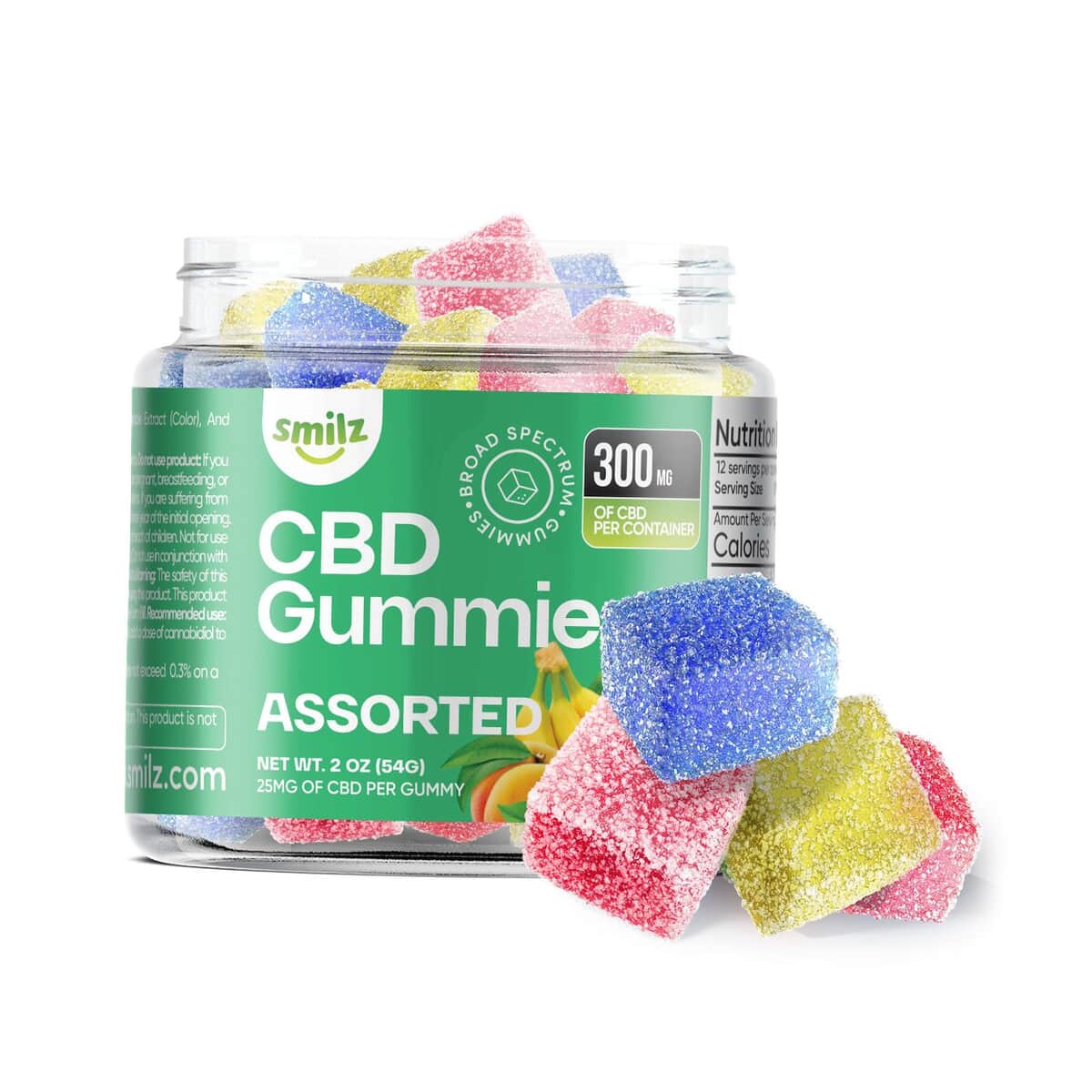 Smilz Assorted Flavors Pectin-infused Broad Spectrum CBD Gummies - 600mg image number 0