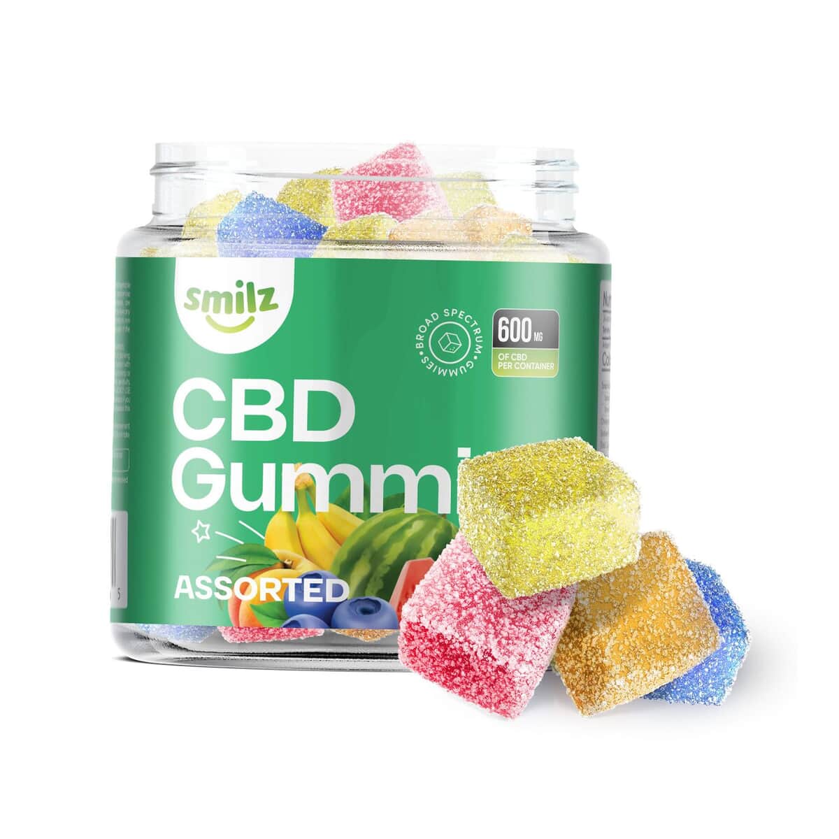 Smilz Assorted Flavors Pectin-infused Broad Spectrum CBD Gummies - 1,200mg image number 0