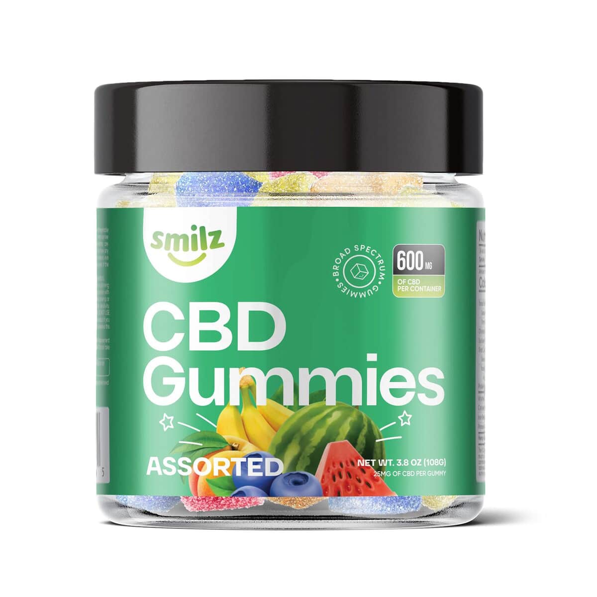 Smilz Assorted Flavors Pectin-infused Broad Spectrum CBD Gummies - 1,200mg image number 1