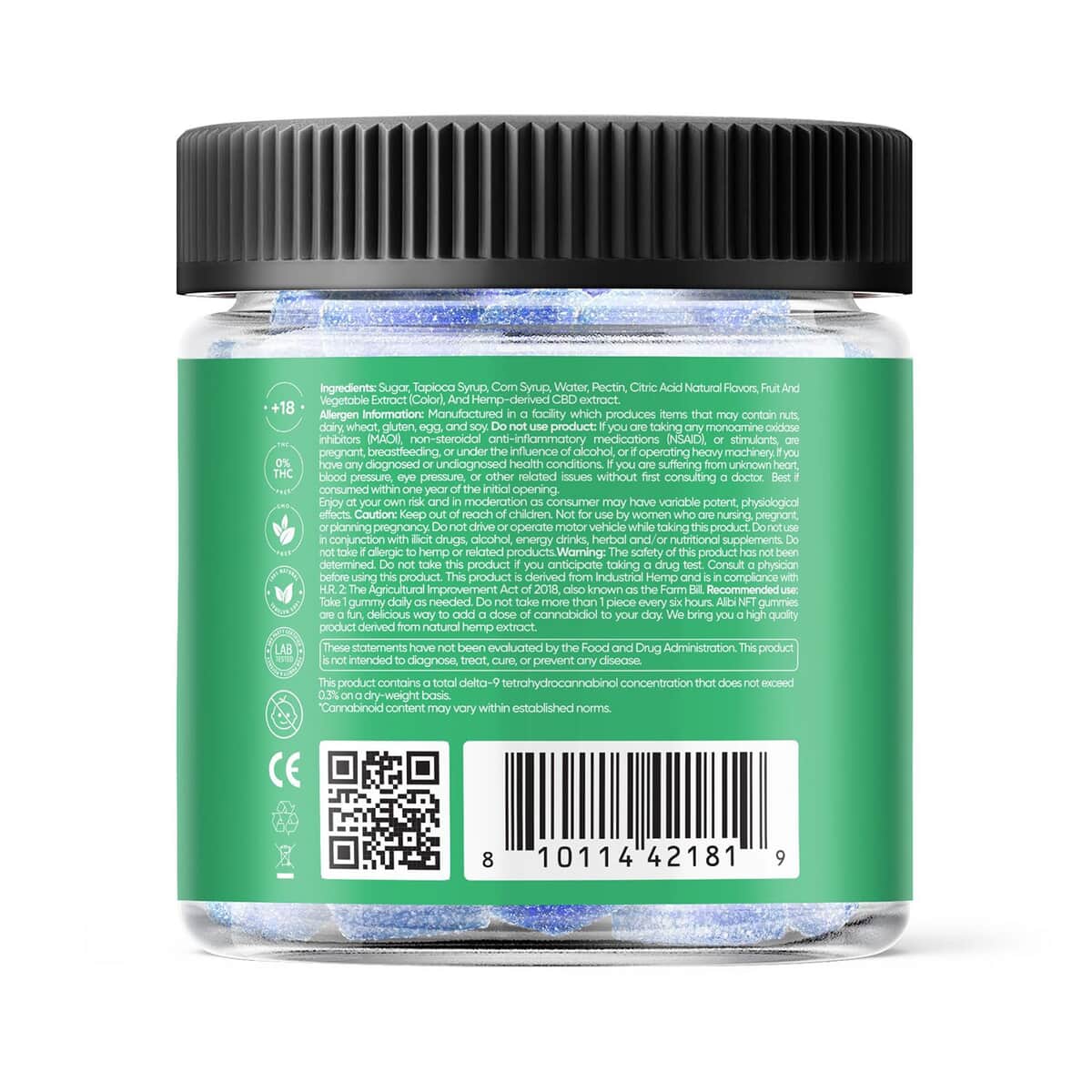 Smilz Blueberry Pectin-infused Broad Spectrum CBD Gummies - 1,200mg image number 3