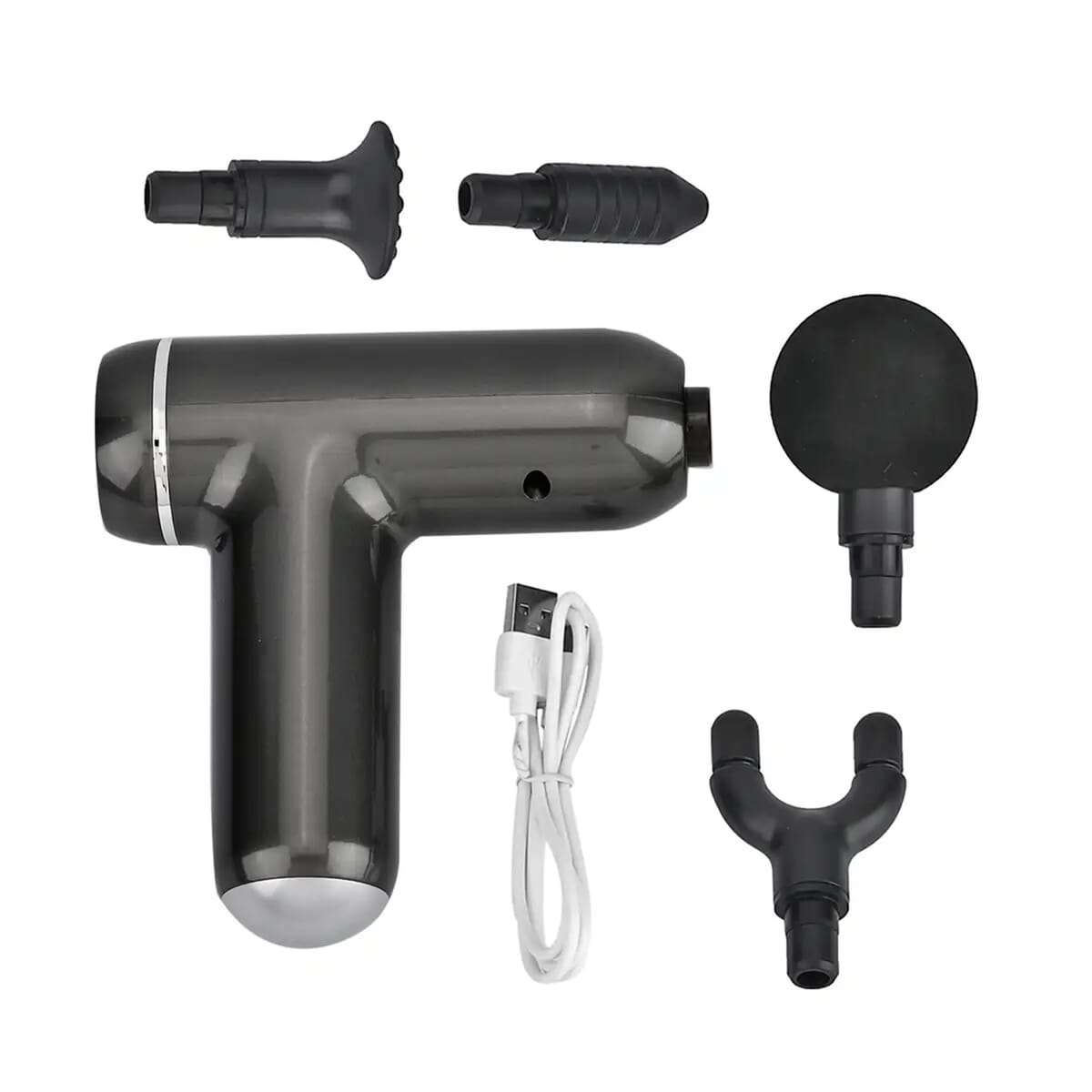 Gray Microvibration 4 Heads Fascial Massage Gun image number 5