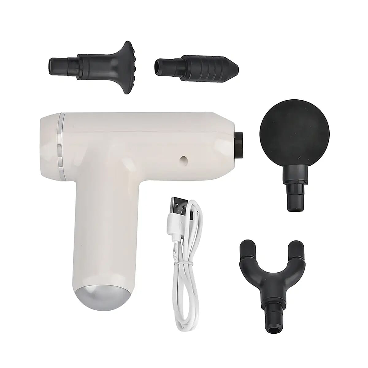 White Microvibration 4 Heads Fascial Massage Gun image number 5