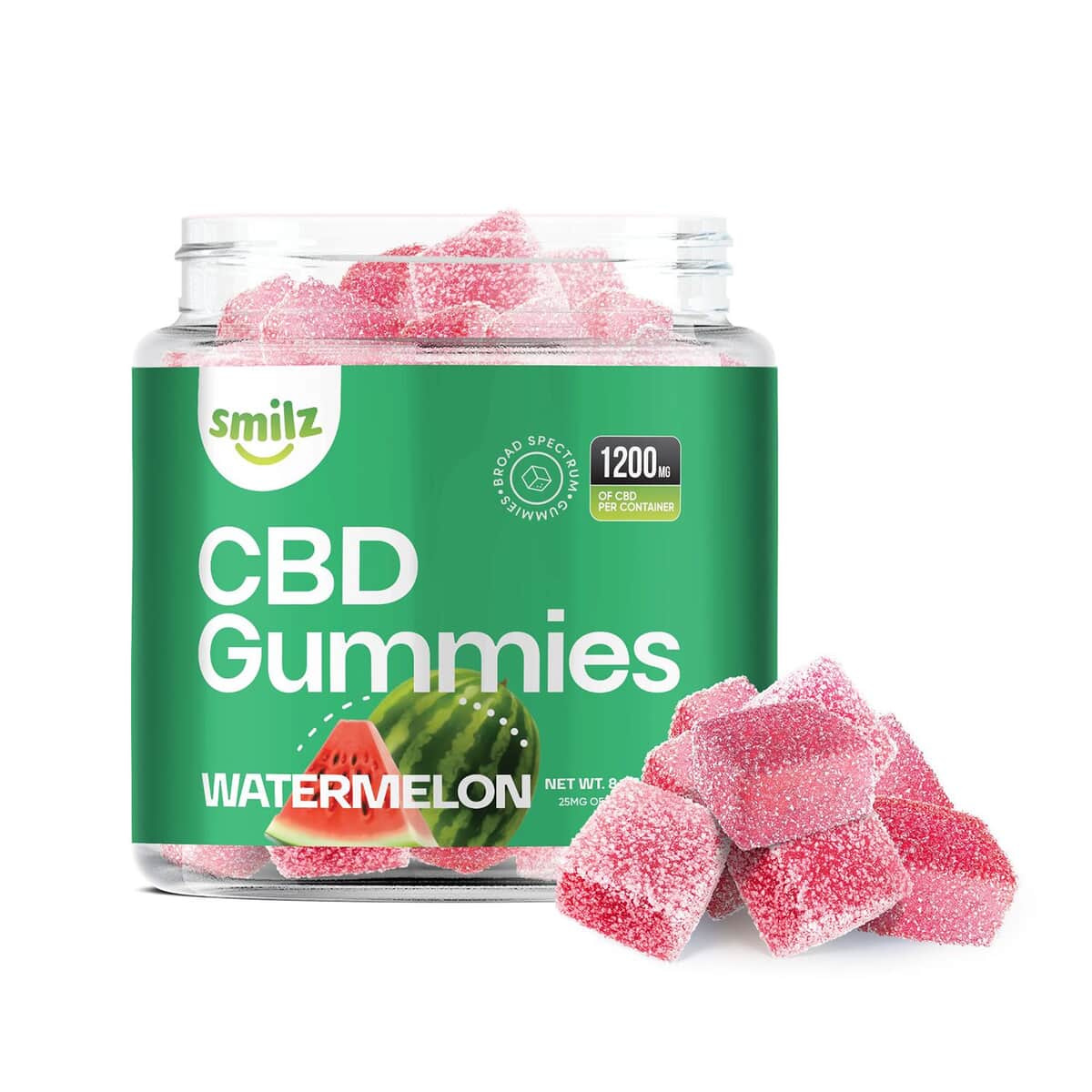 Smilz Watermelon Pectin-infused Broad Spectrum CBD Gummies - 1,200mg image number 0