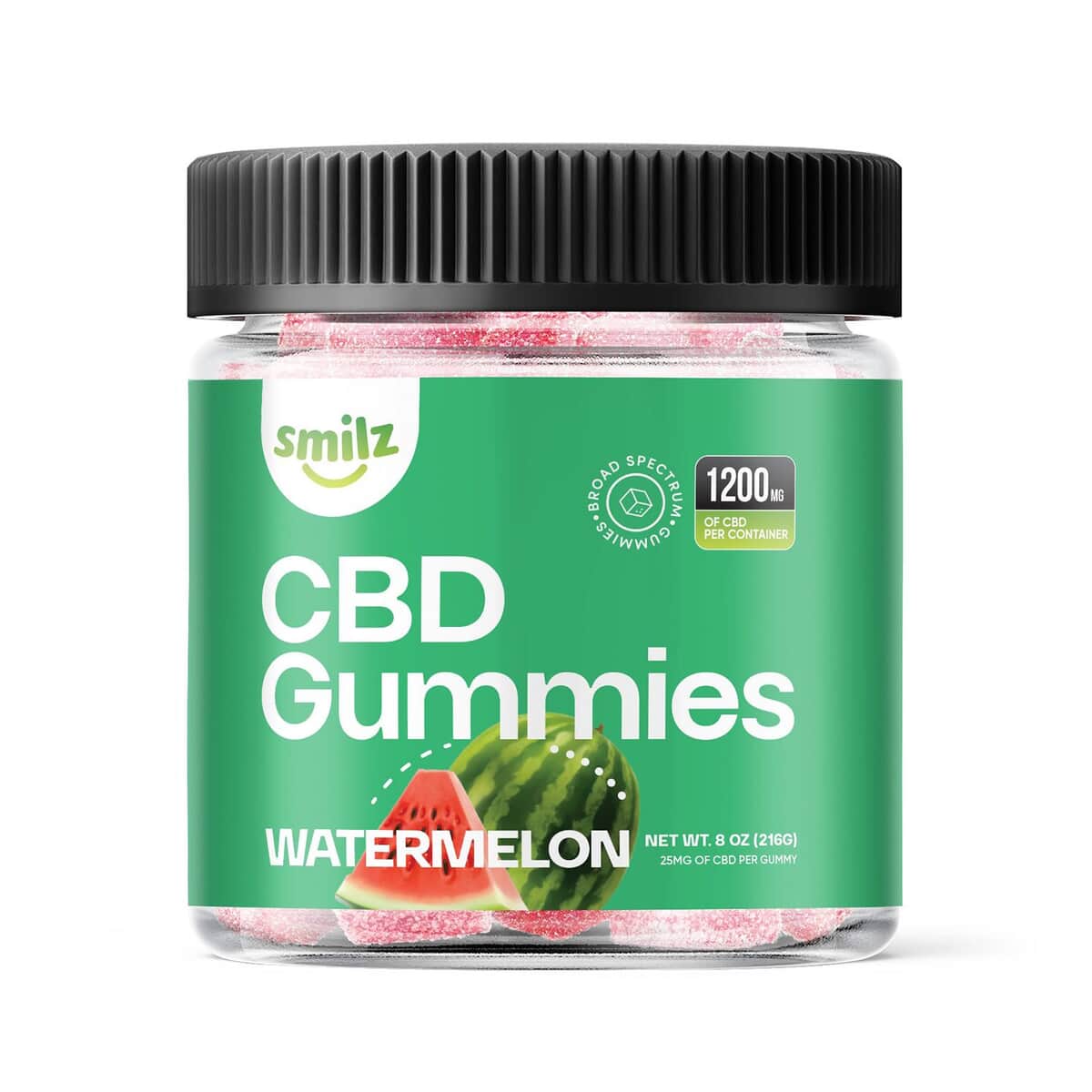 Smilz Watermelon Pectin-infused Broad Spectrum CBD Gummies - 1,200mg image number 1
