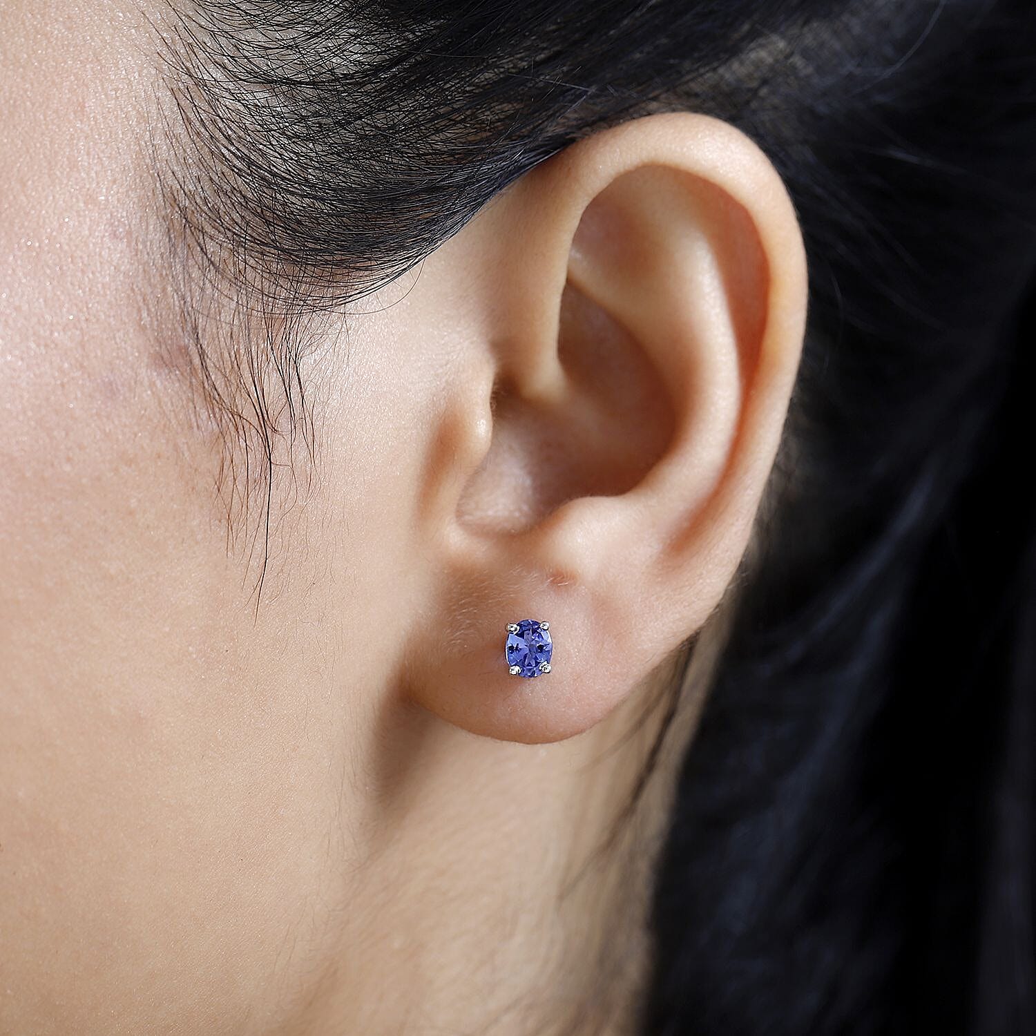 Premium Tanzanite Earrings in Platinum Over Sterling Silver 0.70 ctw