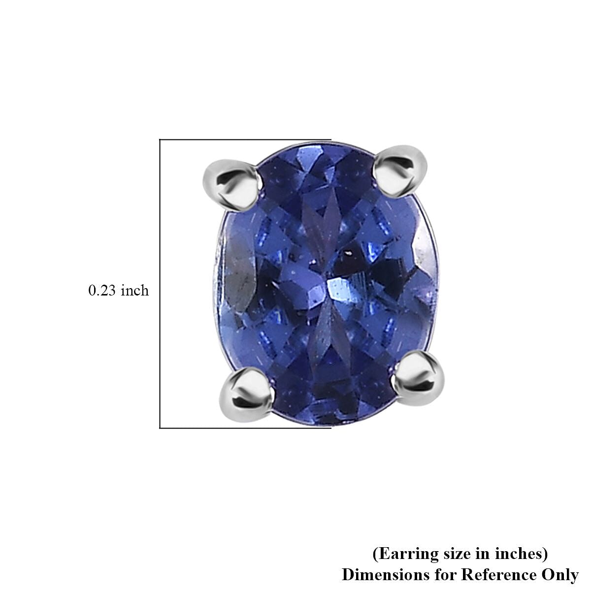 Premium Tanzanite Earrings in Platinum Over Sterling Silver 0.70 ctw