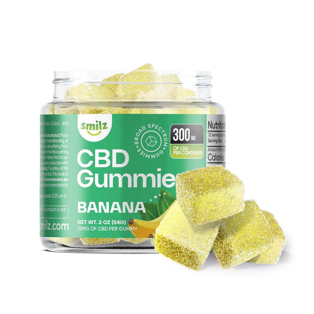 Smilz Banana Pectin-infused Broad Spectrum CBD Gummies - 300mg image number 0