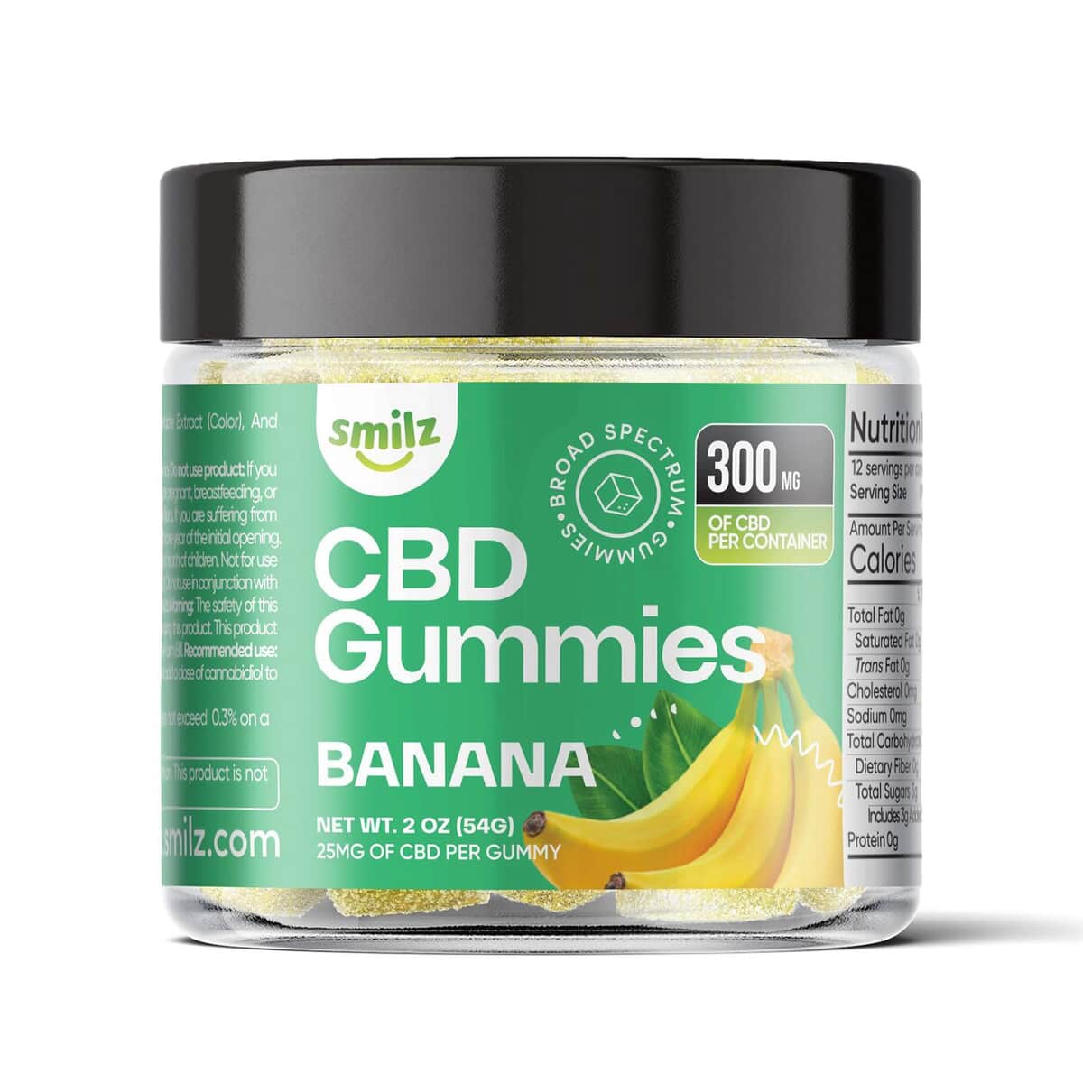 Smilz Banana Pectin-infused Broad Spectrum CBD Gummies - 300mg image number 1