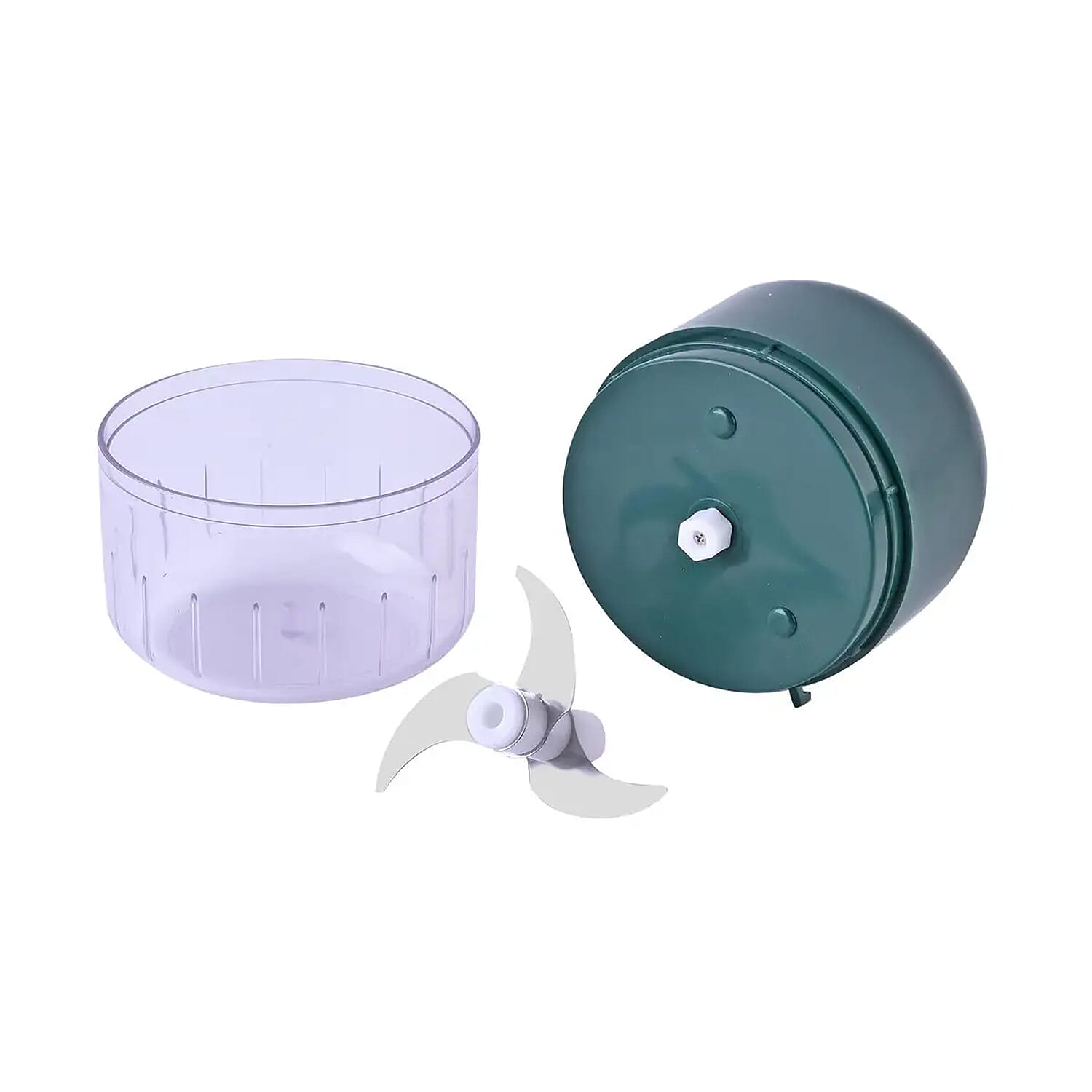 Green Rechargeable Portable and Cordless Garlic Chopper with USB Cable (Battery Capacity 1200mAh)
