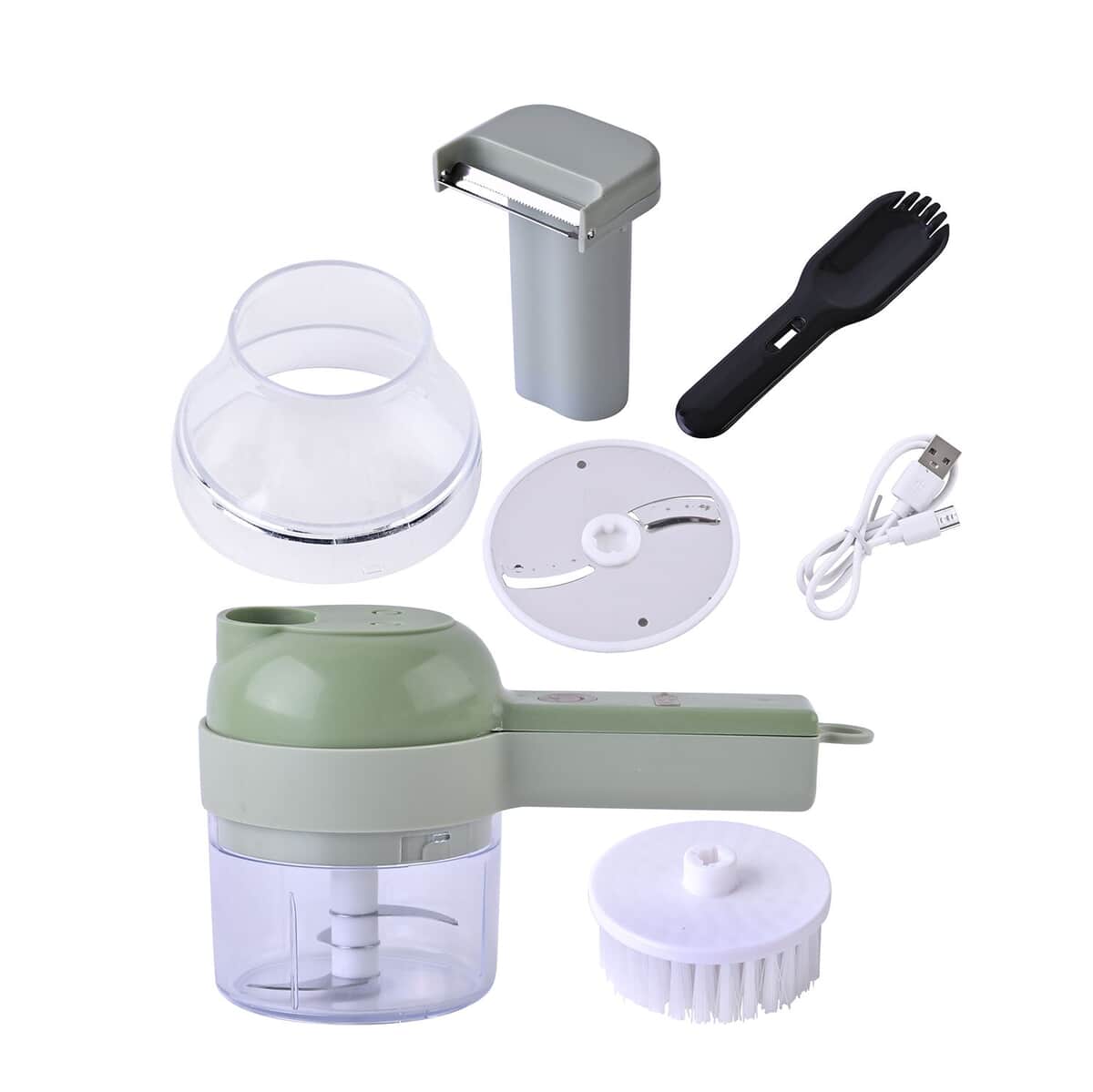 Buy 4-in-1 Handheld Rechargeable Food Chopper with USB Cable (Battery  Capacity 1500mAh) at ShopLC.