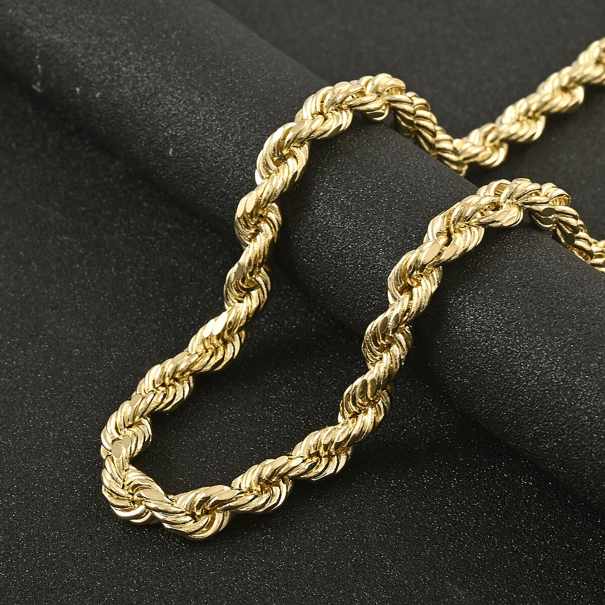 14K Yellow Gold 2mm Rope Chain Necklace 20 Inches 2.2 Grams image number 1