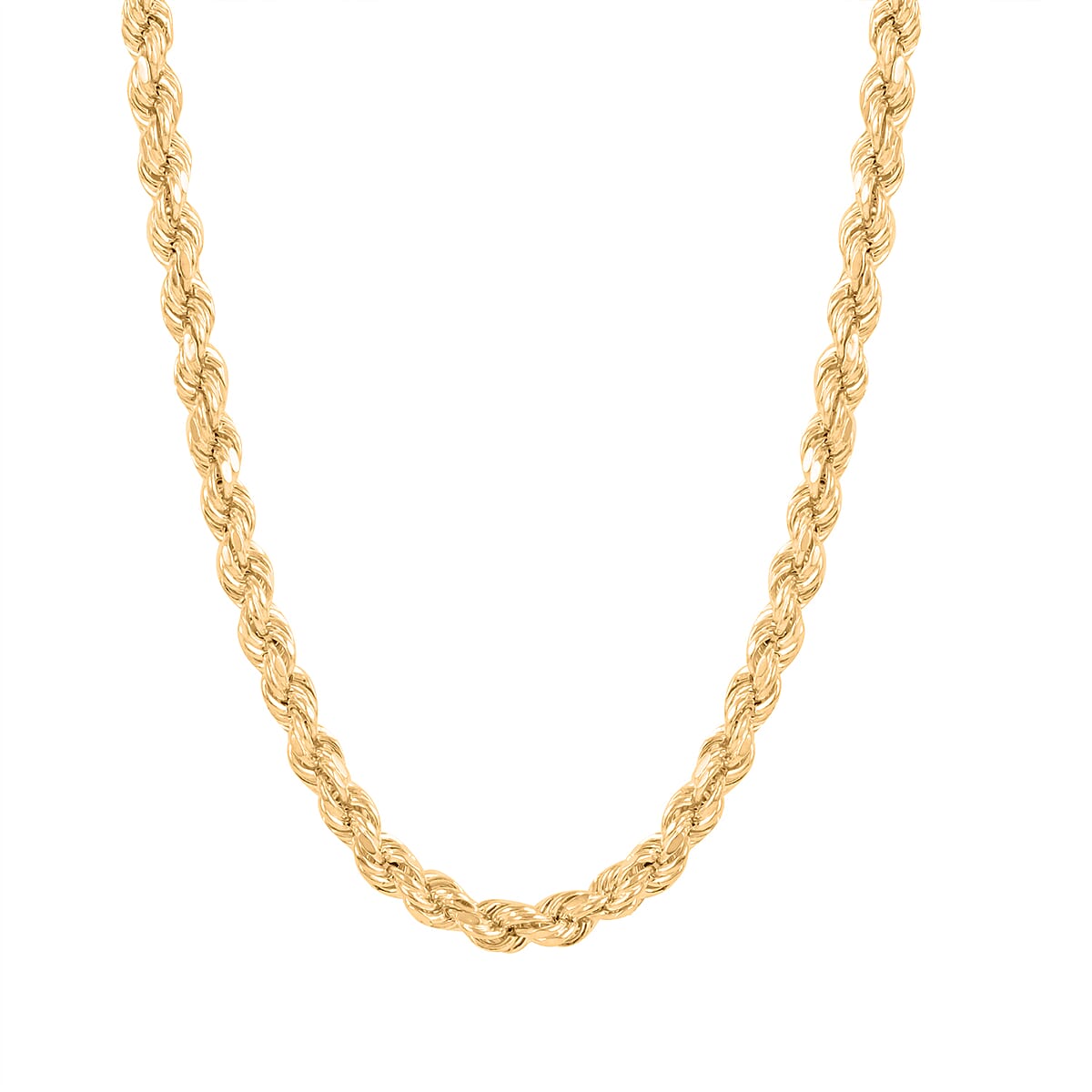 14K Yellow Gold 2mm Rope Chain Necklace 20 Inches 2.2 Grams image number 3