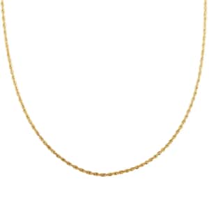 10K Yellow Gold 1.5mm Rope Chain Necklace 20 Inches 1.4 Grams