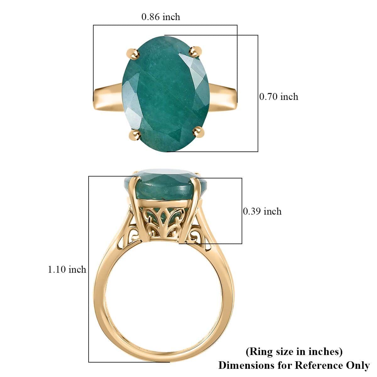 Luxoro 10K Yellow Gold Premium Grandidierite Solitaire Ring 4 Grams 10.00 ctw image number 5