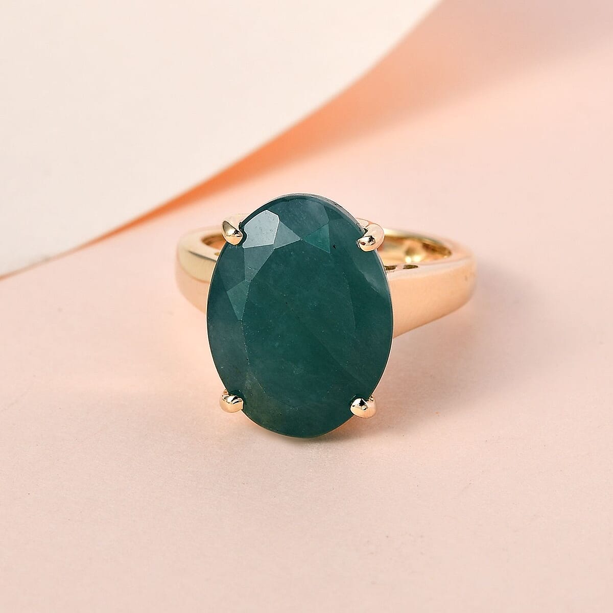 Luxoro 10K Yellow Gold Premium Grandidierite Solitaire Ring (Size 6.0) 4 Grams 10.00 ctw image number 1