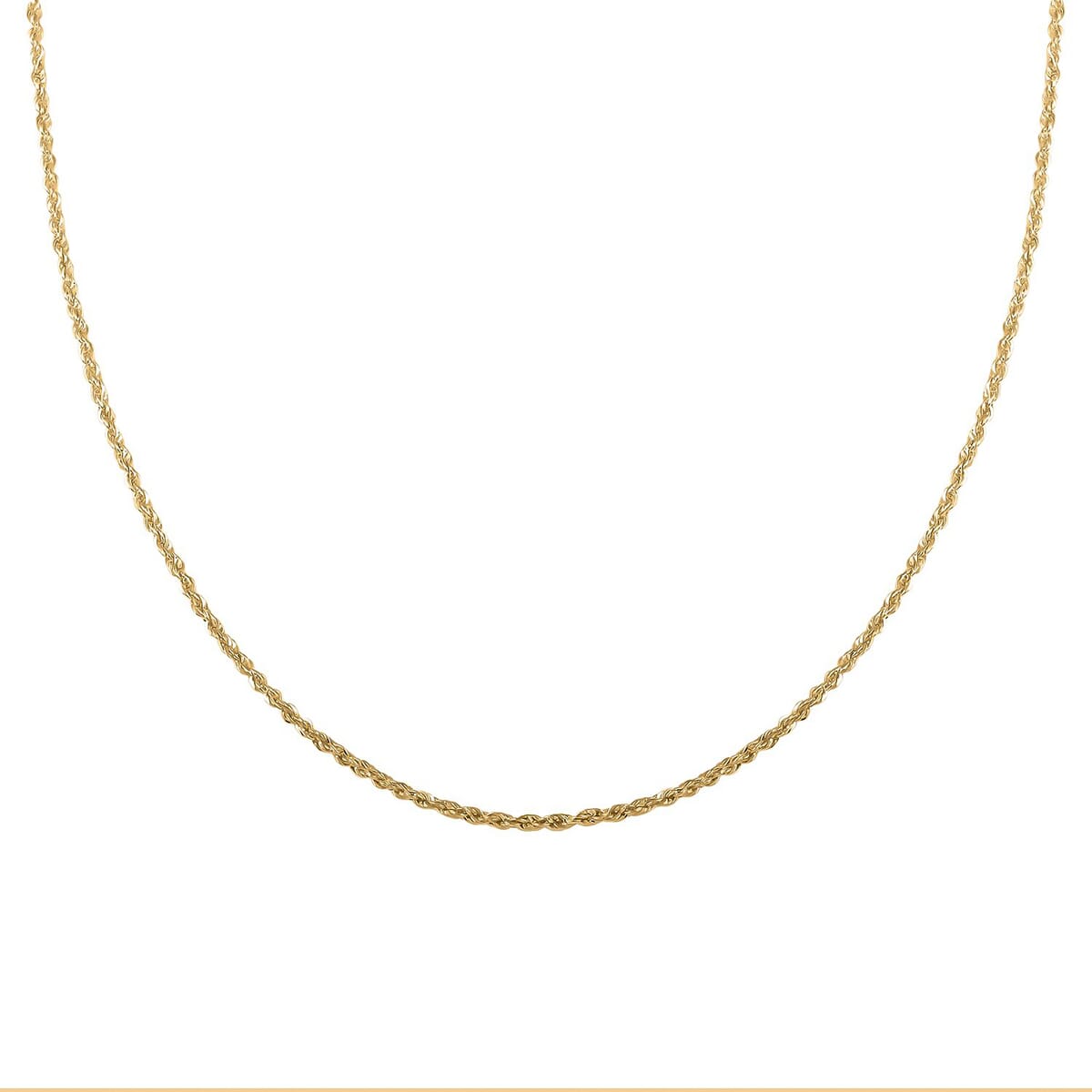 1.5mm Rope Chain Necklace in 10K Yellow Gold 1.50 Grams 22 Inches image number 3