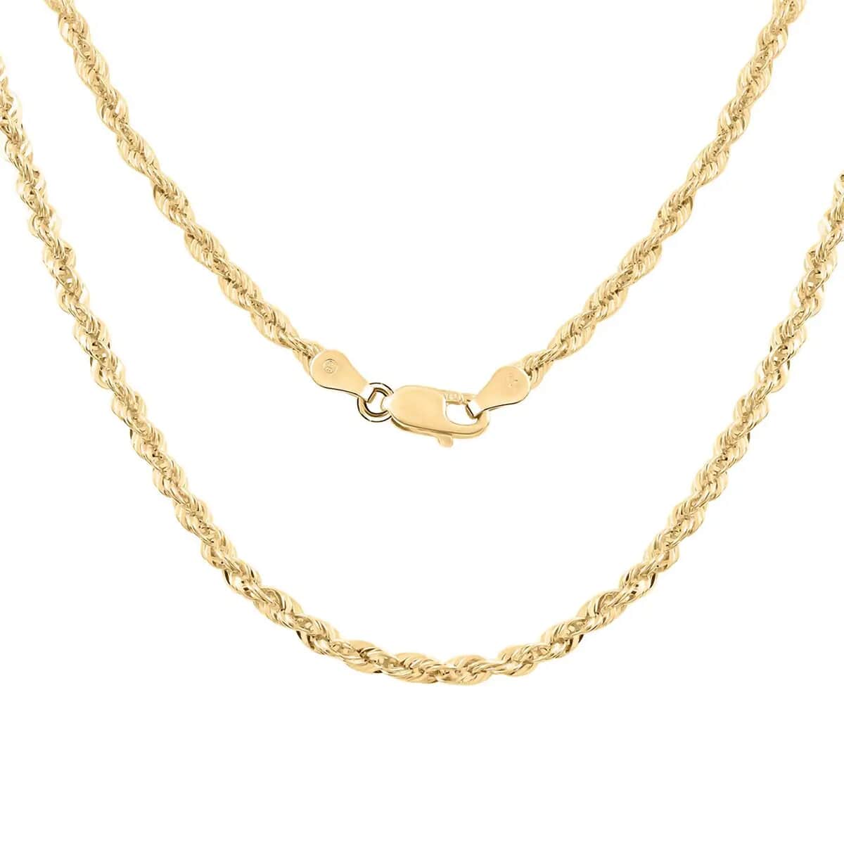 10K Yellow Gold 4mm Rope Chain Necklace 26 Inches 8.30 Grams image number 0