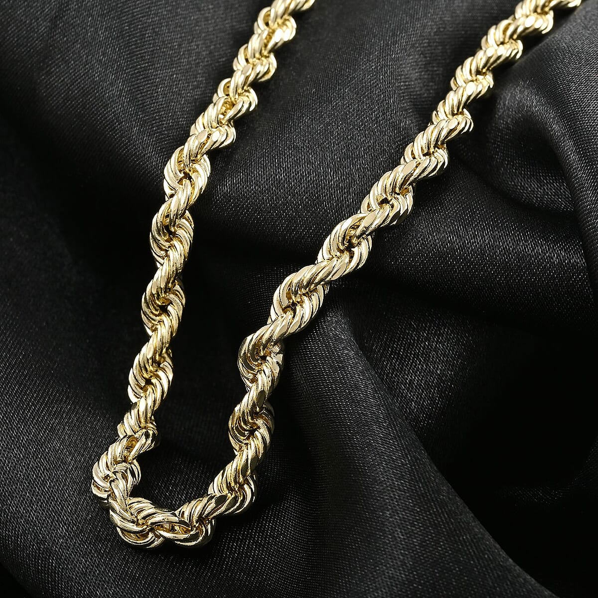 10K Yellow Gold 5 mm Rope Chain Necklace 24 Inches 10.70 Grams image number 1