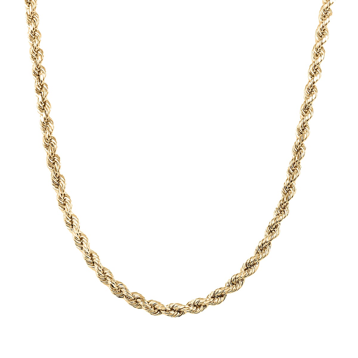 10K Yellow Gold 5.5mm Rope Chain Necklace 24 Inches 14.70 Grams image number 3