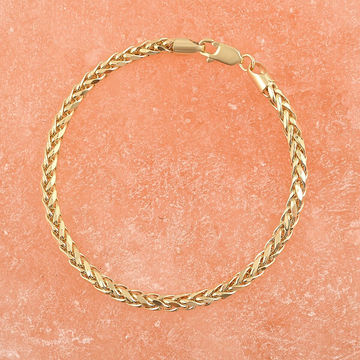14K Yellow Gold 4mm Palma Bracelet (7.00 In) 5.30 Grams image number 1