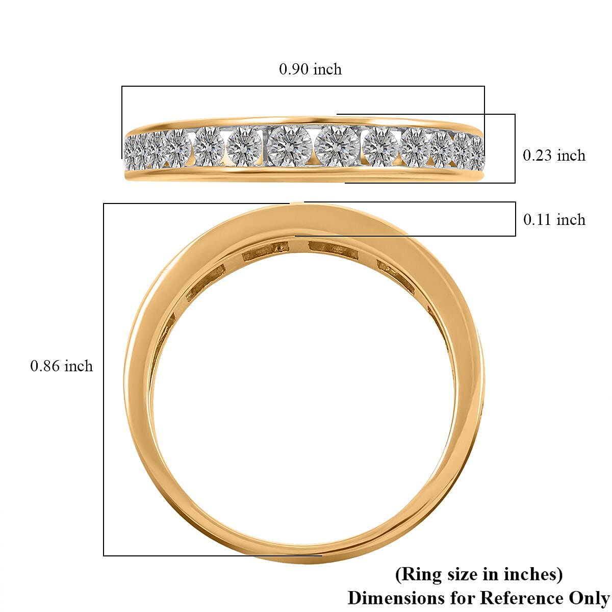 NY Closeout 10K Yellow Gold Diamond (I2) Ring (2.1 g) 1.00 ctw image number 4