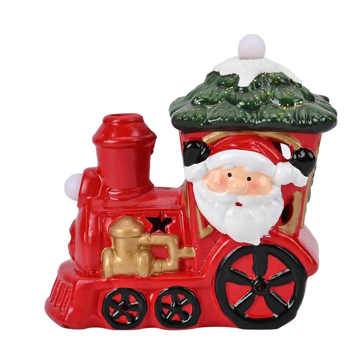 Ceramic Decoration Train and Santa Clause Shape with Led Light image number 0