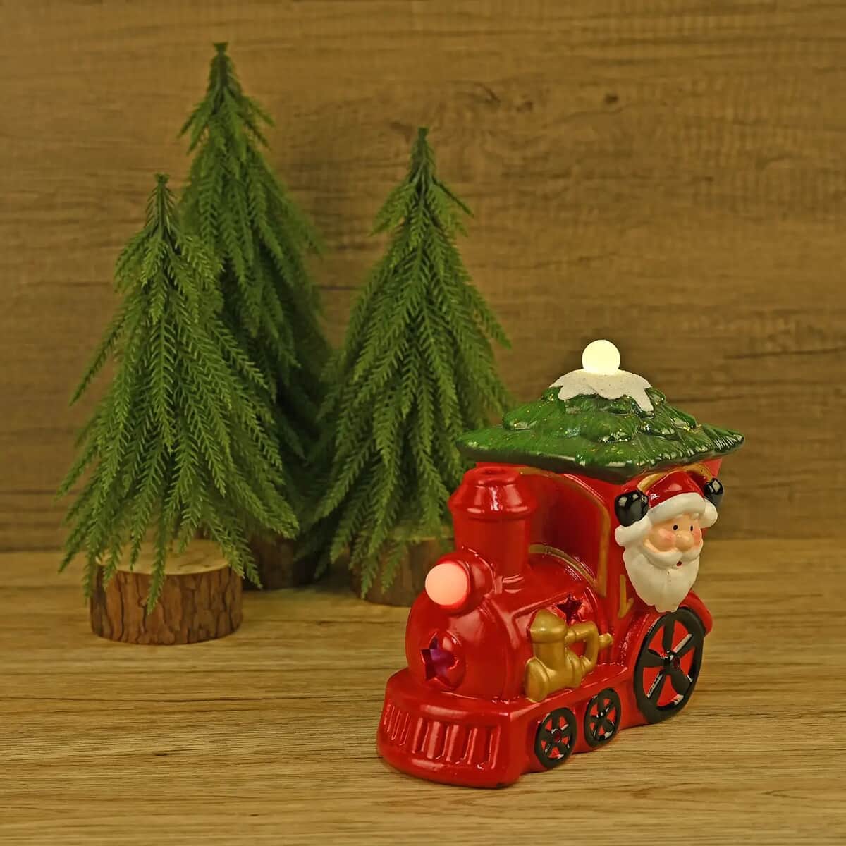 Ceramic Decoration Train and Santa Clause Shape with Led Light image number 1