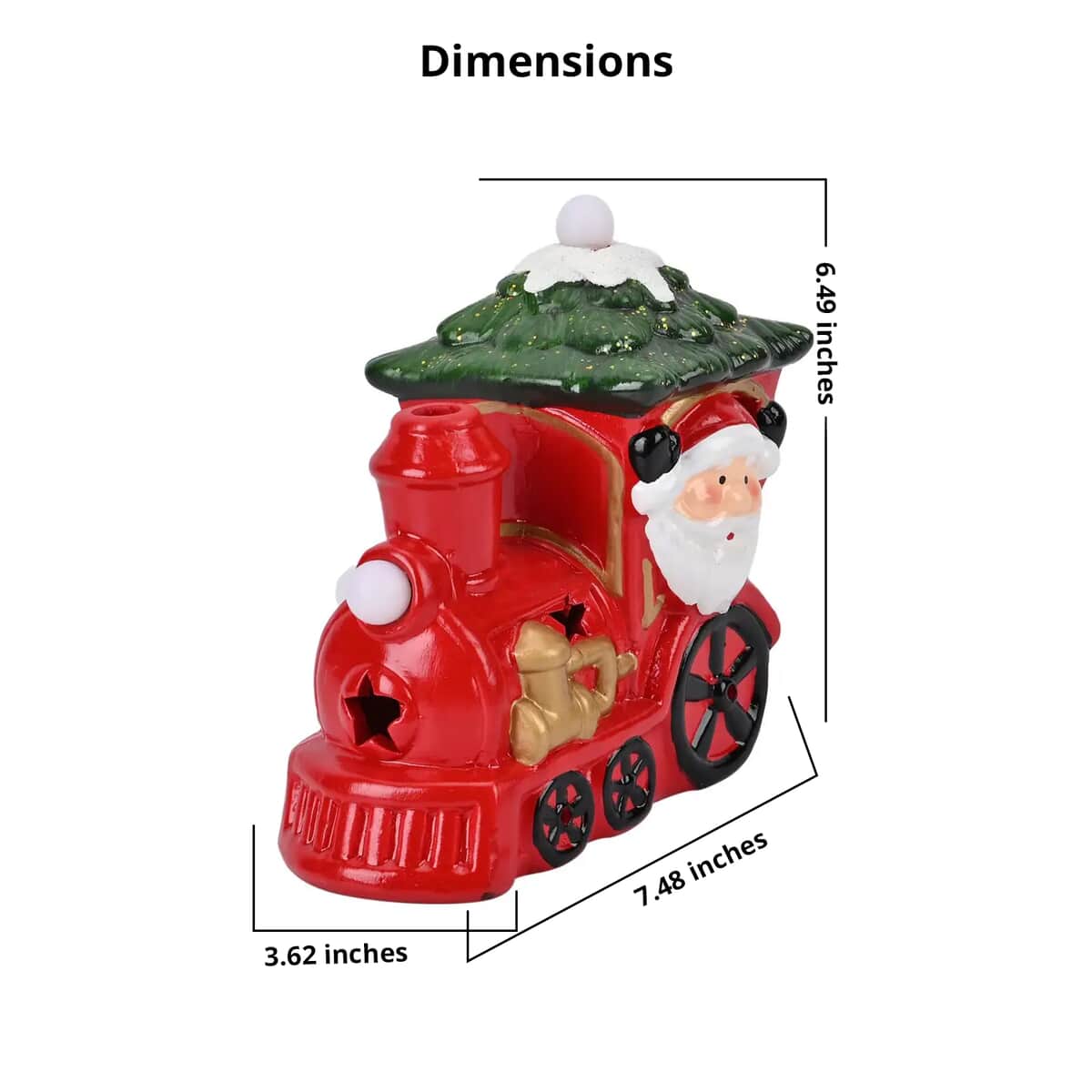 Ceramic Decoration Train and Santa Clause Shape with Led Light image number 5