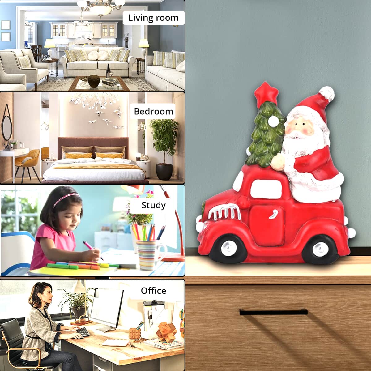 Ceramic Decoration Car and Santa Clause Shape with Led Light image number 4