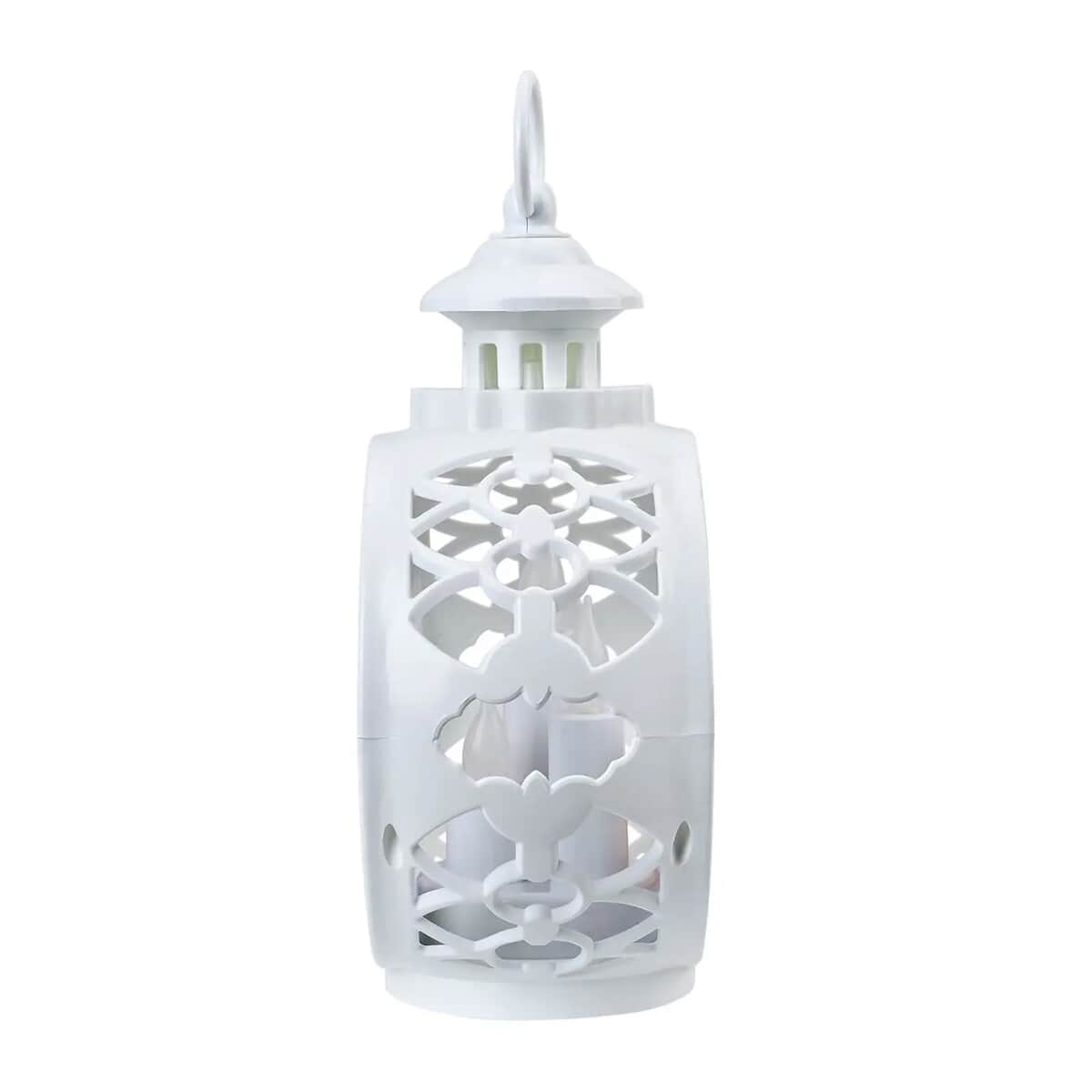 Hanging Lantern Christmas LED Light (3*AAA Batteries Not Included) - White (6.88"x3.81"9.56") image number 5