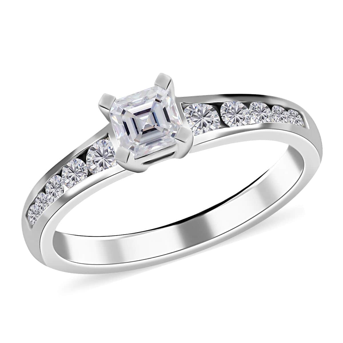 Ankur Treasure Chest Modani 950 Platinum E-F VS Diamond Ring (Size 10.0) 4.55 Grams 0.75 ctw image number 0