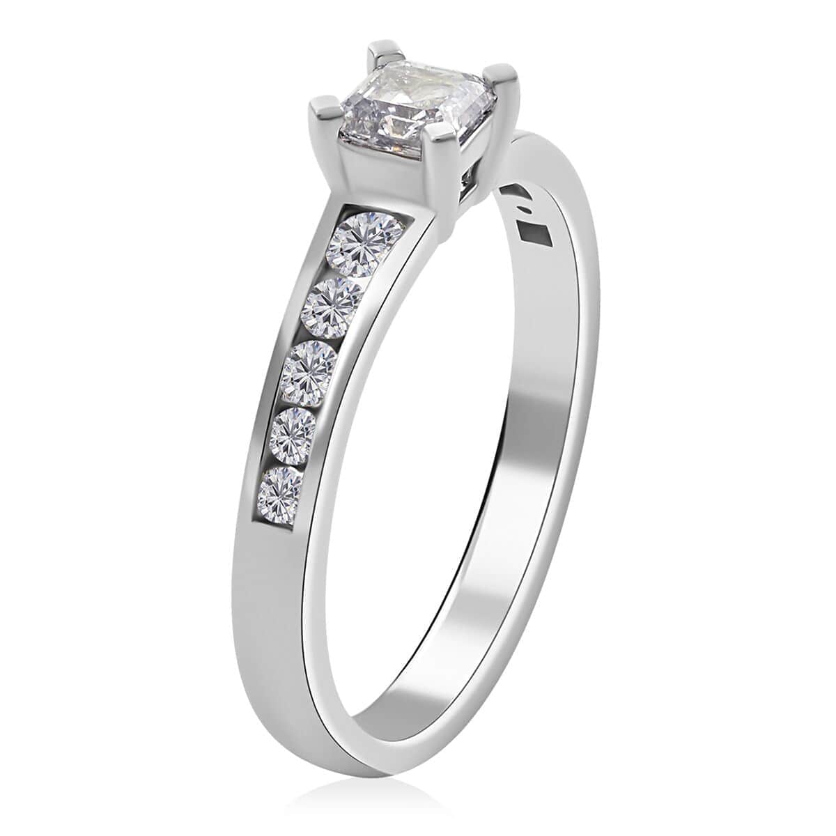 Ankur Treasure Chest Modani 950 Platinum E-F VS Diamond Ring (Size 10.0) 4.55 Grams 0.75 ctw image number 3