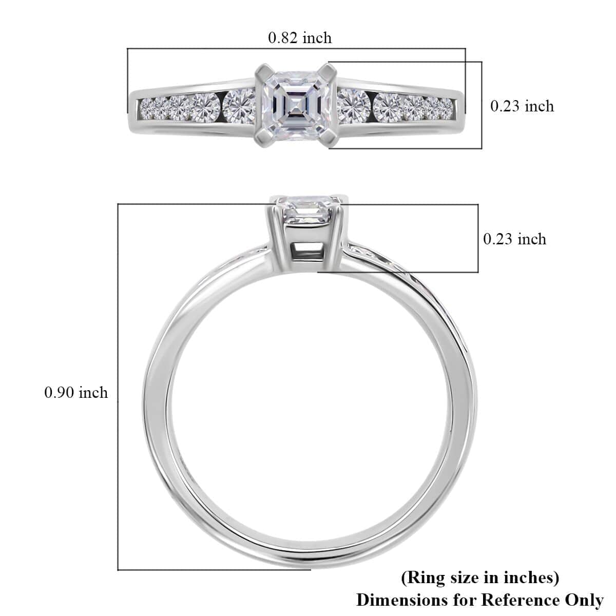 Ankur Treasure Chest Modani 950 Platinum E-F VS Diamond Ring (Size 10.0) 4.55 Grams 0.75 ctw image number 4