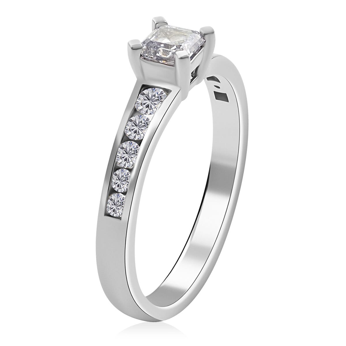 Ankur Treasure Chest Modani 950 Platinum E-F VS Diamond Ring (Size 11.0) 4.55 Grams 0.75 ctw image number 3