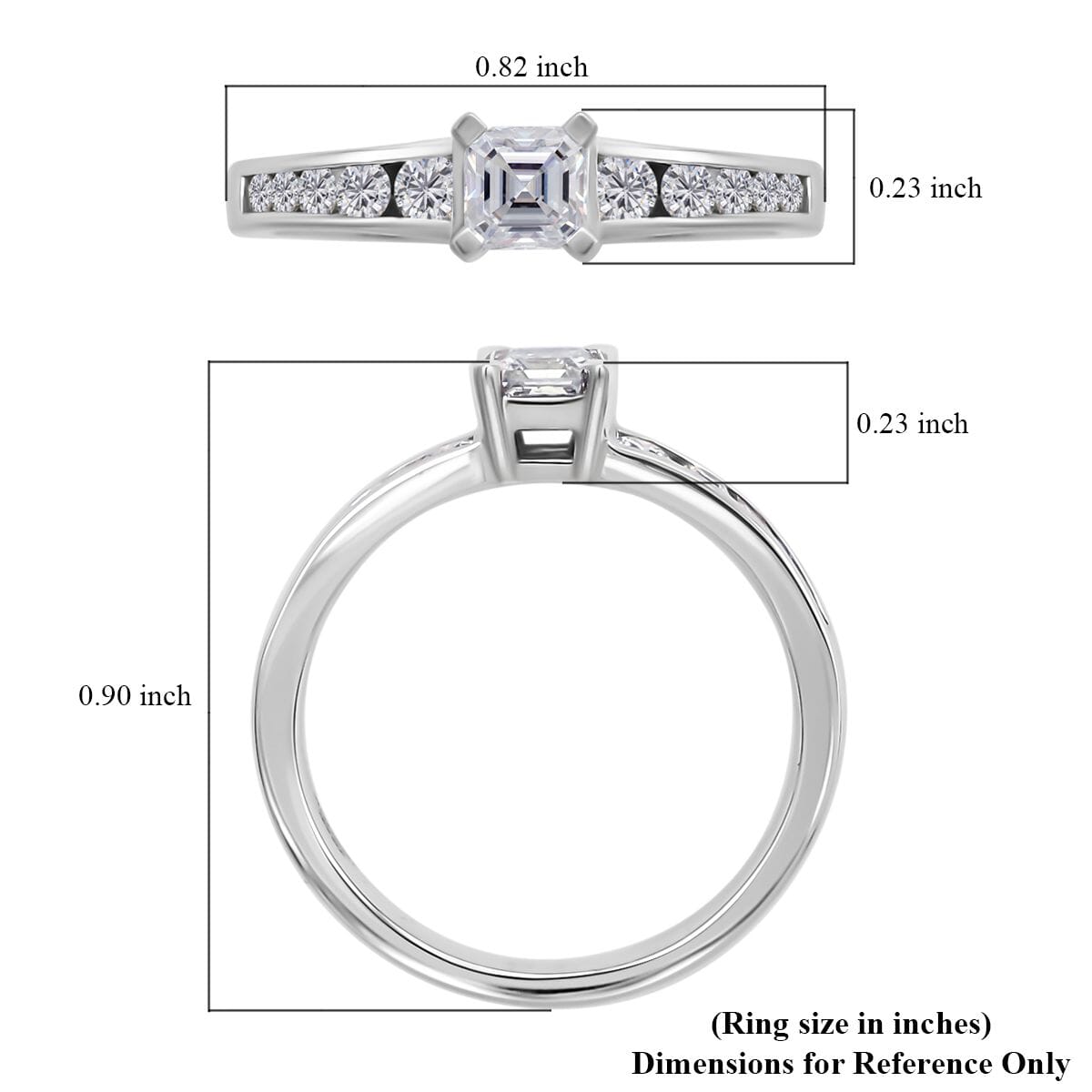Ankur Treasure Chest Modani 950 Platinum E-F VS Diamond Ring (Size 11.0) 4.55 Grams 0.75 ctw image number 4