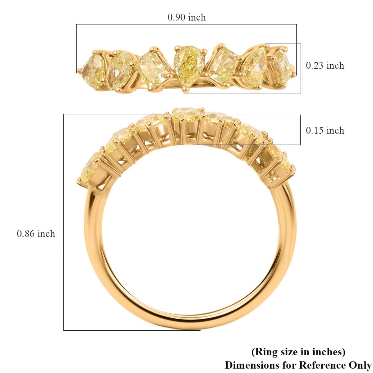 Modani 18K Yellow Gold Natural Yellow Diamond VS Ring 0.40 ctw (Del. in 15-20 Days) image number 4