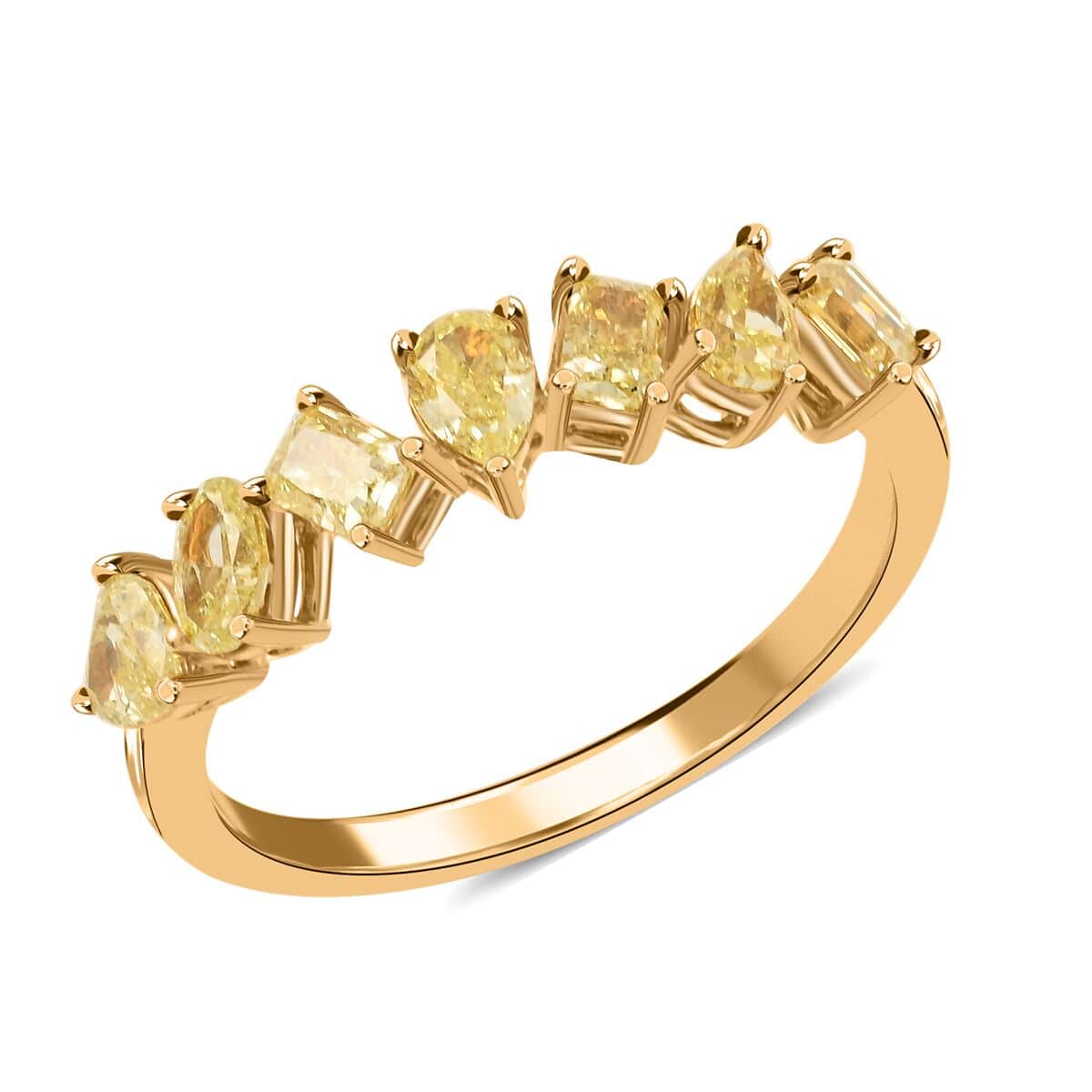 Ankur Treasure Chest Modani 18K Yellow Gold Natural Yellow Diamond VS Ring (Size 5.0) 0.40 ctw image number 0