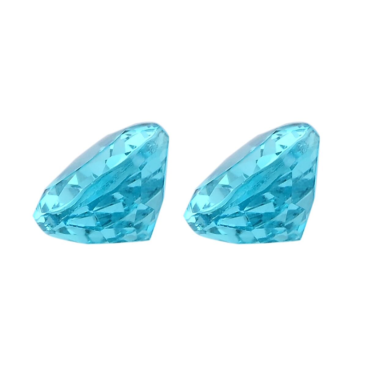 AAA Blue Apatite Set of 2 (Pear 7x5 mm) 1.30 ctw image number 1