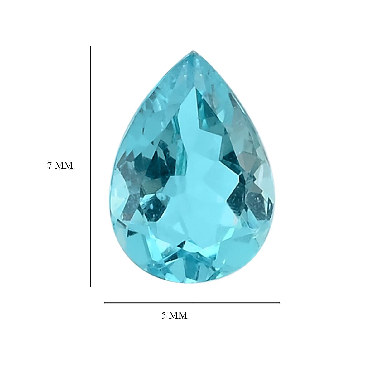 AAA Blue Apatite Set of 2 (Pear 7x5 mm) 1.30 ctw image number 3