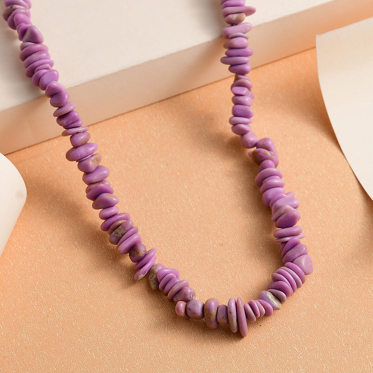 Phosphosiderite Chips Necklace 20 Inches in Sterling Silver 190.00 ctw image number 1