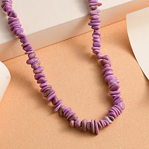 Phosphosiderite Chips Necklace 20 Inches in Sterling Silver 190.00 ctw