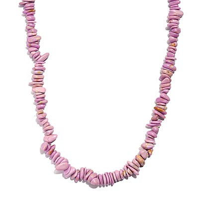 Phosphosiderite Chips Necklace 20 Inches in Sterling Silver 190.00 ctw