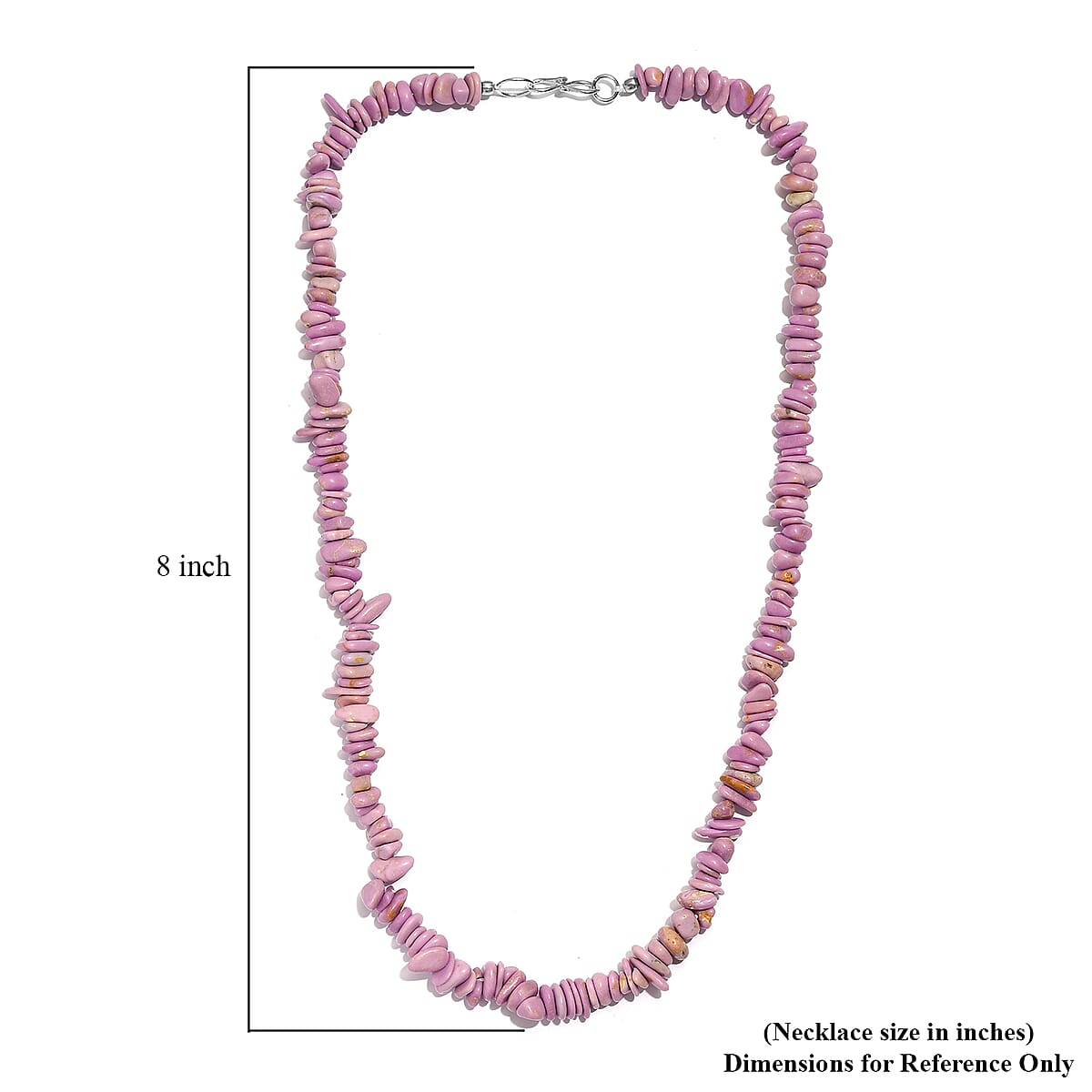 Phosphosiderite Chips Necklace 20 Inches in Sterling Silver 190.00 ctw image number 5