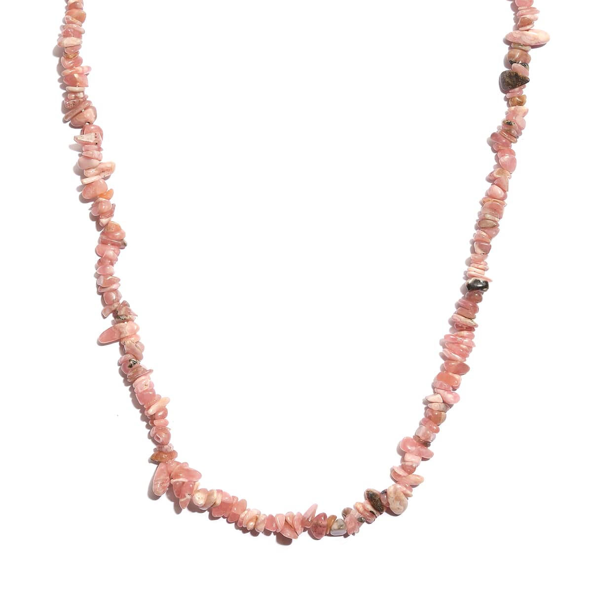 Rhodochrosite Chips Necklace 20 Inches in Sterling Silver 115.00 ctw image number 0
