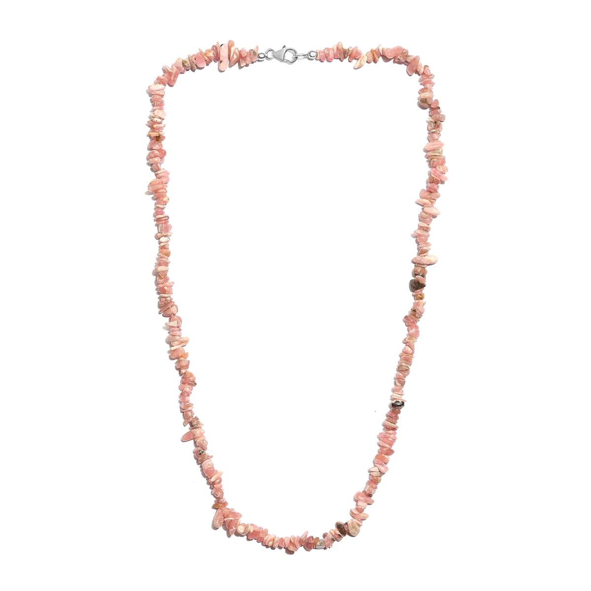 Rhodochrosite Chips Necklace 20 Inches in Sterling Silver 115.00 ctw image number 3