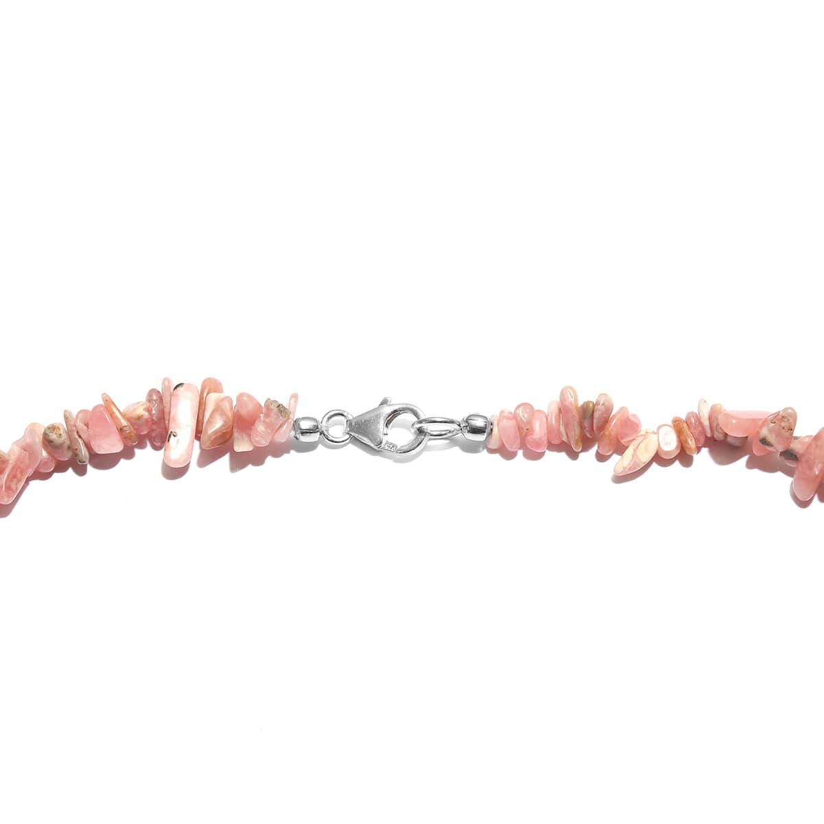 Rhodochrosite Chips Necklace 20 Inches in Sterling Silver 115.00 ctw image number 4